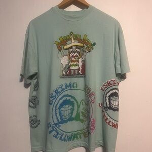 Vintage Eskimo Joe's 80s 90s Test Print Stillwater Oklahoma Brand Rare Shirt XL